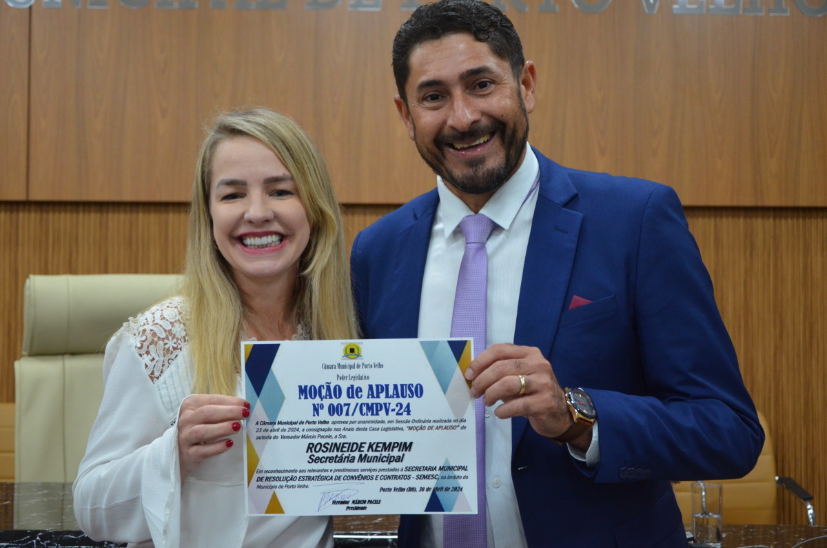 Secretária Municipal da Semesc e Presidente da Câmara